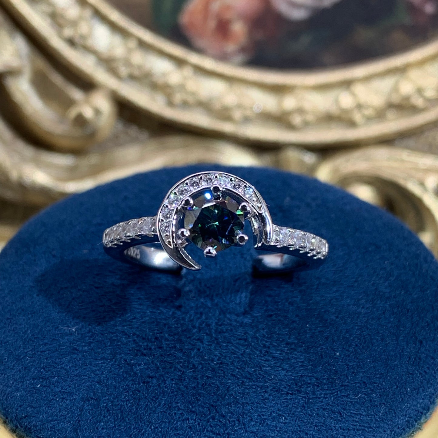 (Cynthia) 0.5CT Moissanite 925 Sterling Silver Ring