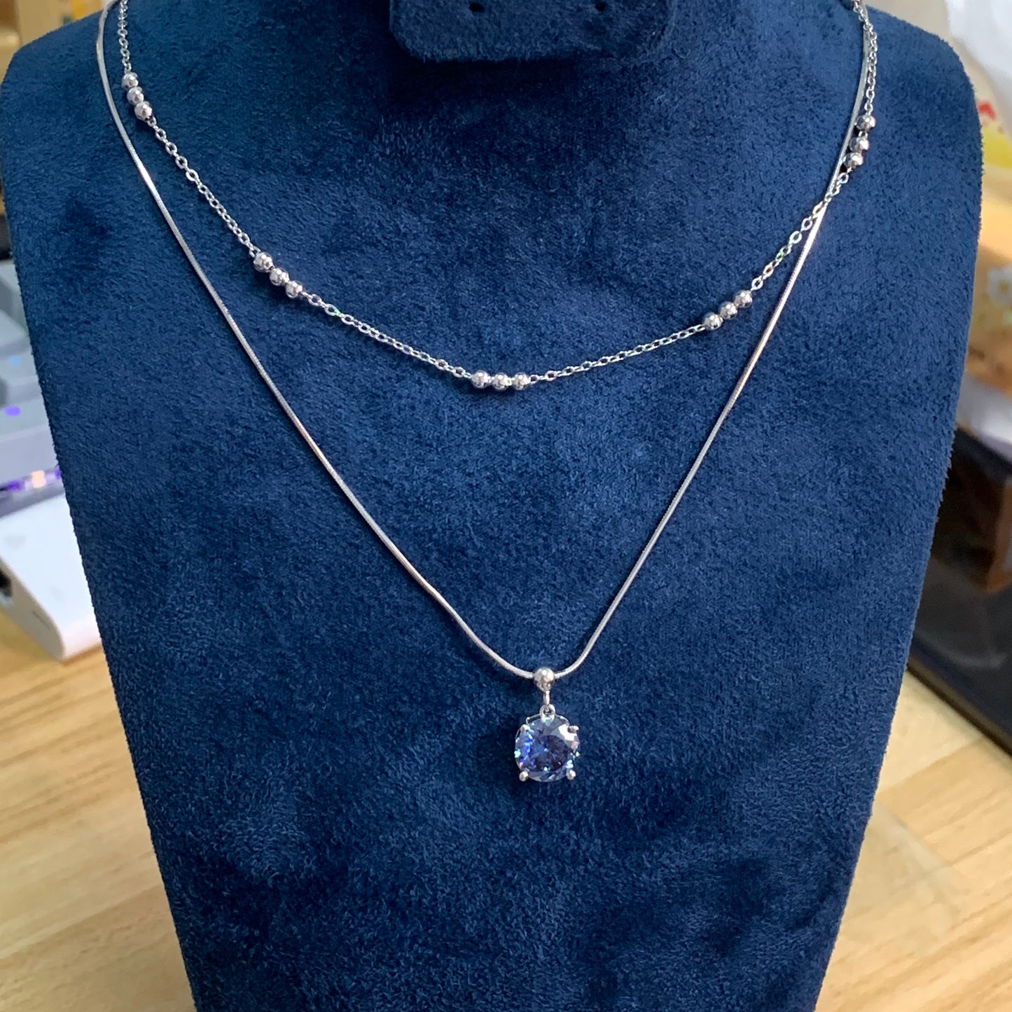 2CT Moissanite 925 sterling silver necklace