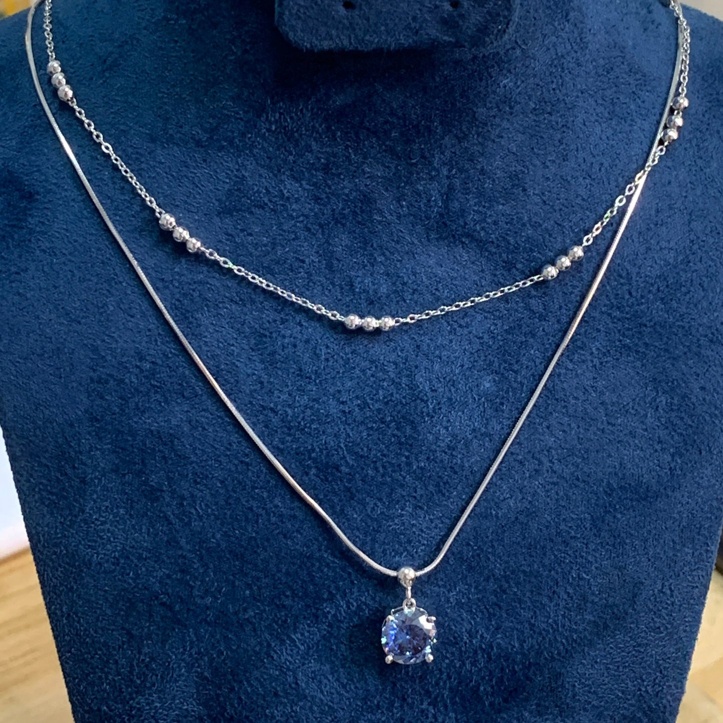 「Buy 1 get 1 band for free」2CT Moissanite 925 sterling silver necklace