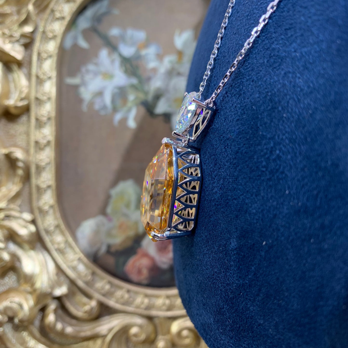 「Buy 1 get 1 set 5CT moissanite for free」27CT Moissanite 925 Sterling Silver necklace