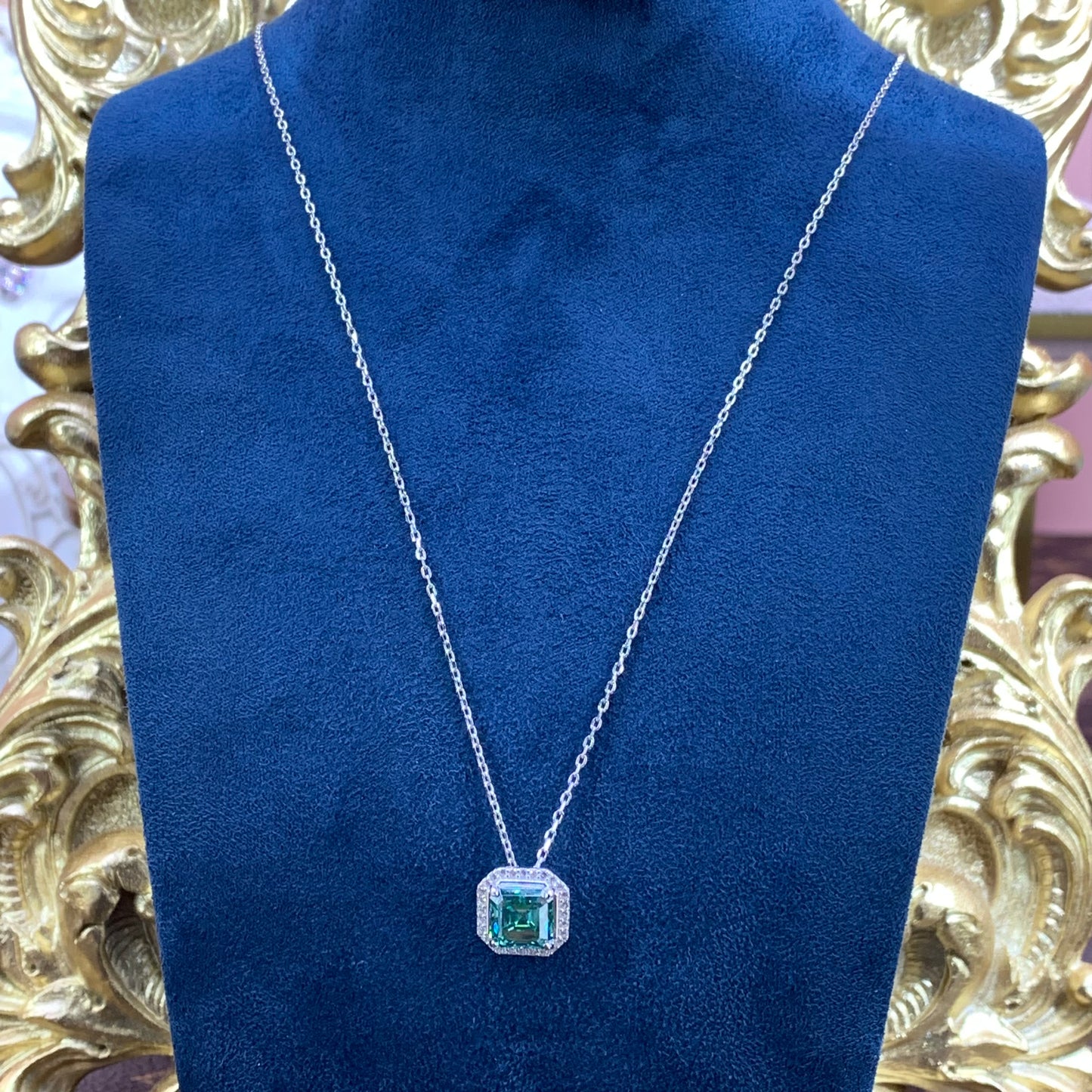 2CT Moissanite 925 sterling silver necklace