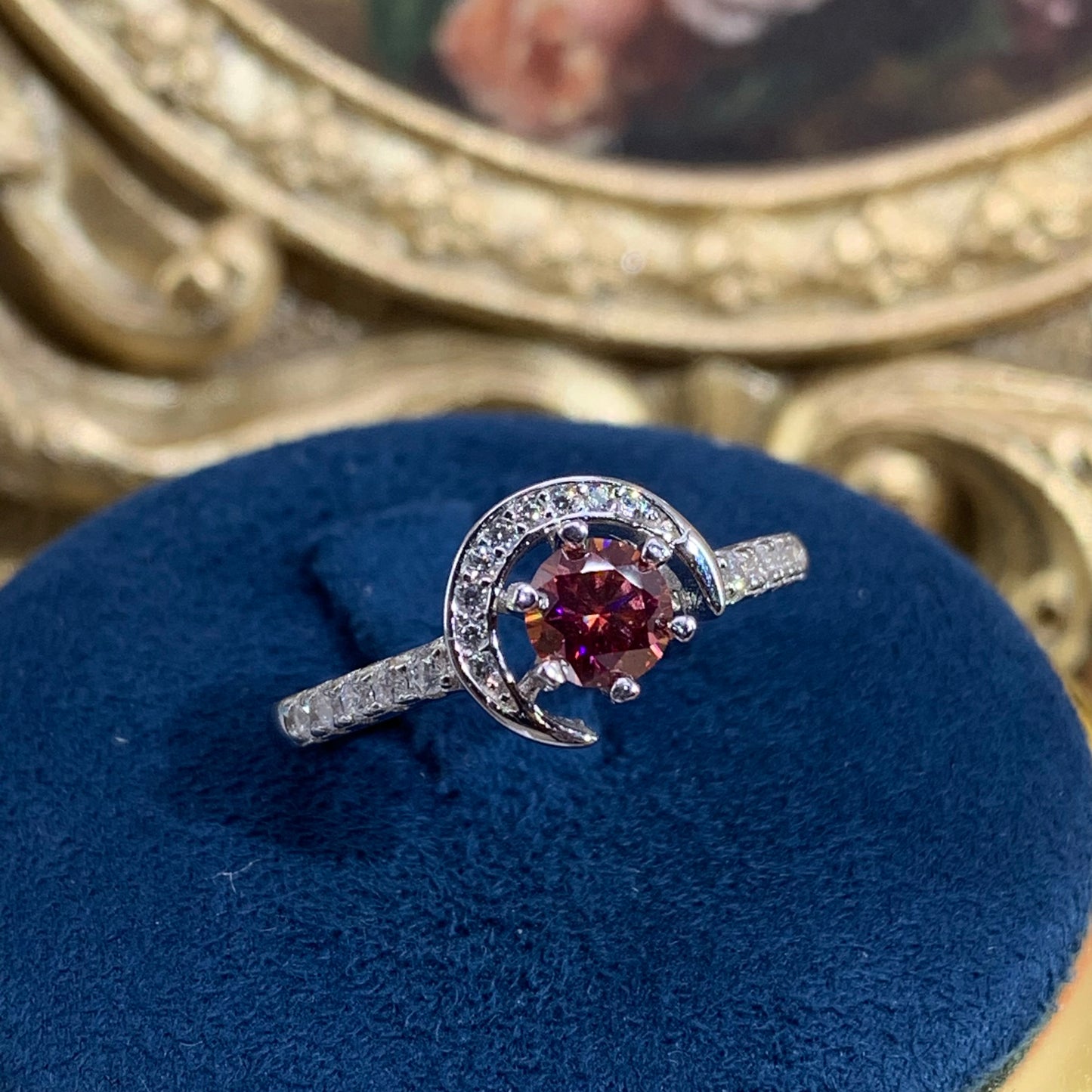 (Cynthia) 0.5CT Moissanite 925 Sterling Silver Ring