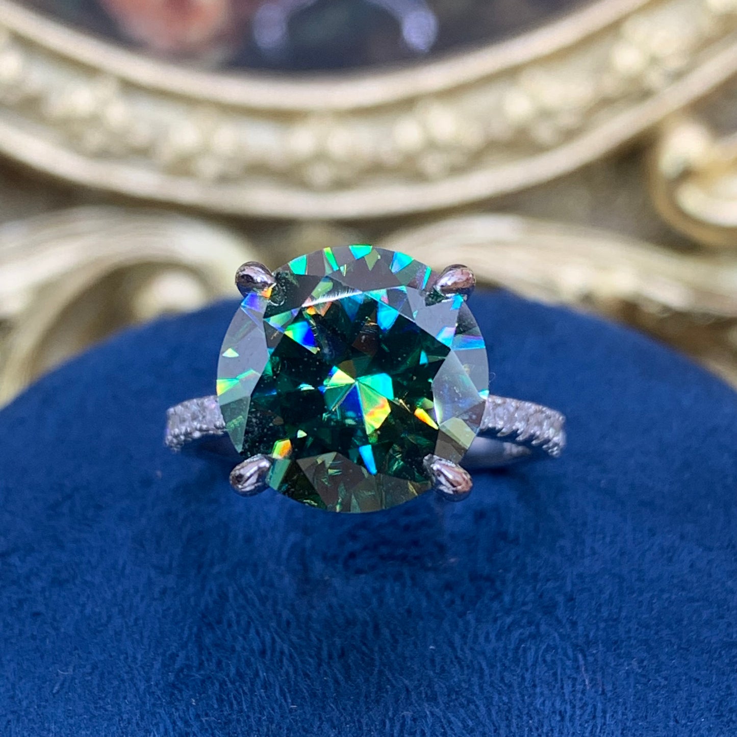 (Josie)「Buy 1 get 2 band ring or 1 necklace for free」5CT Moissanite Gemstone 925 Sterling Silver Ring