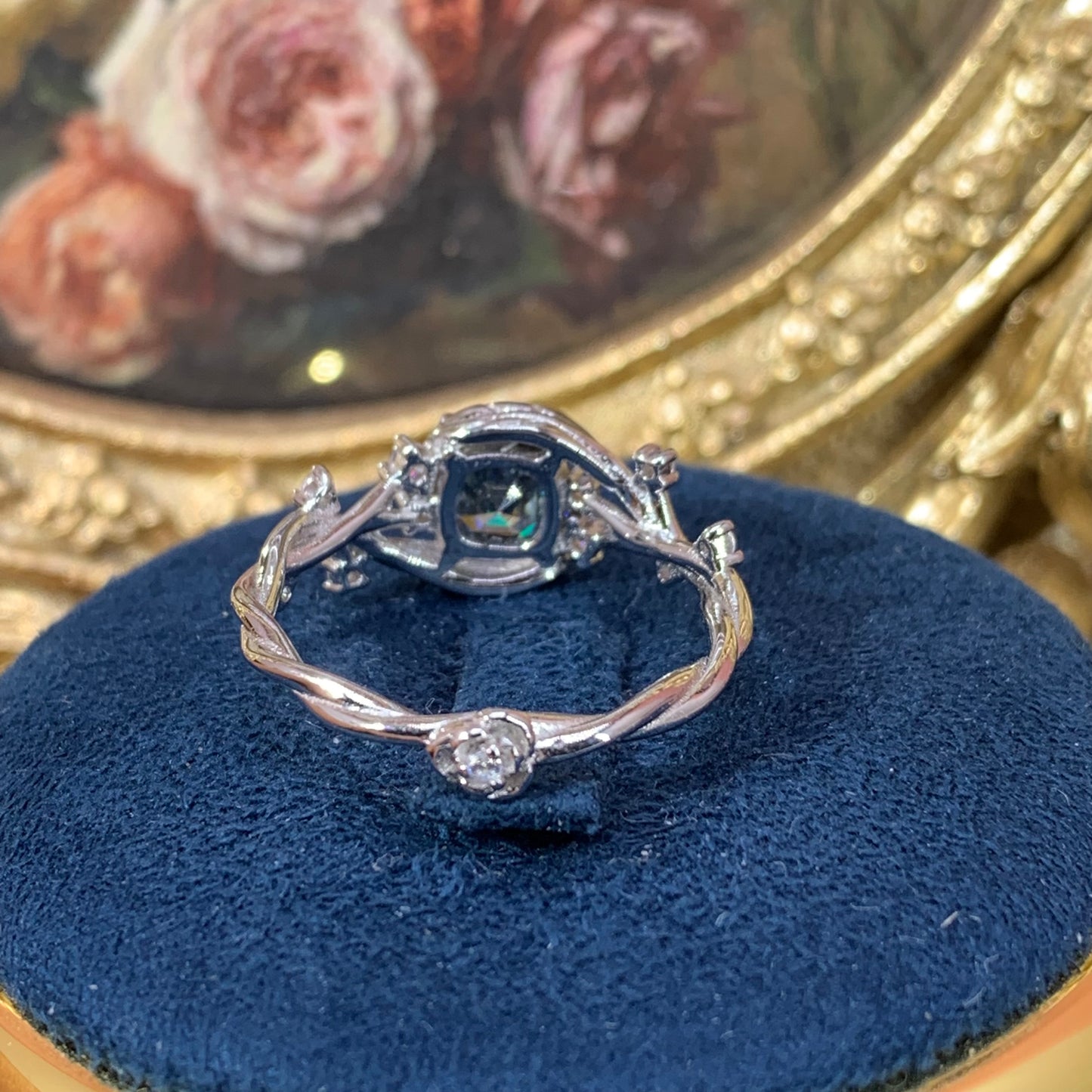 (Summer) rose gold 18K plated 1.2CT Moissanite gemstone ring
