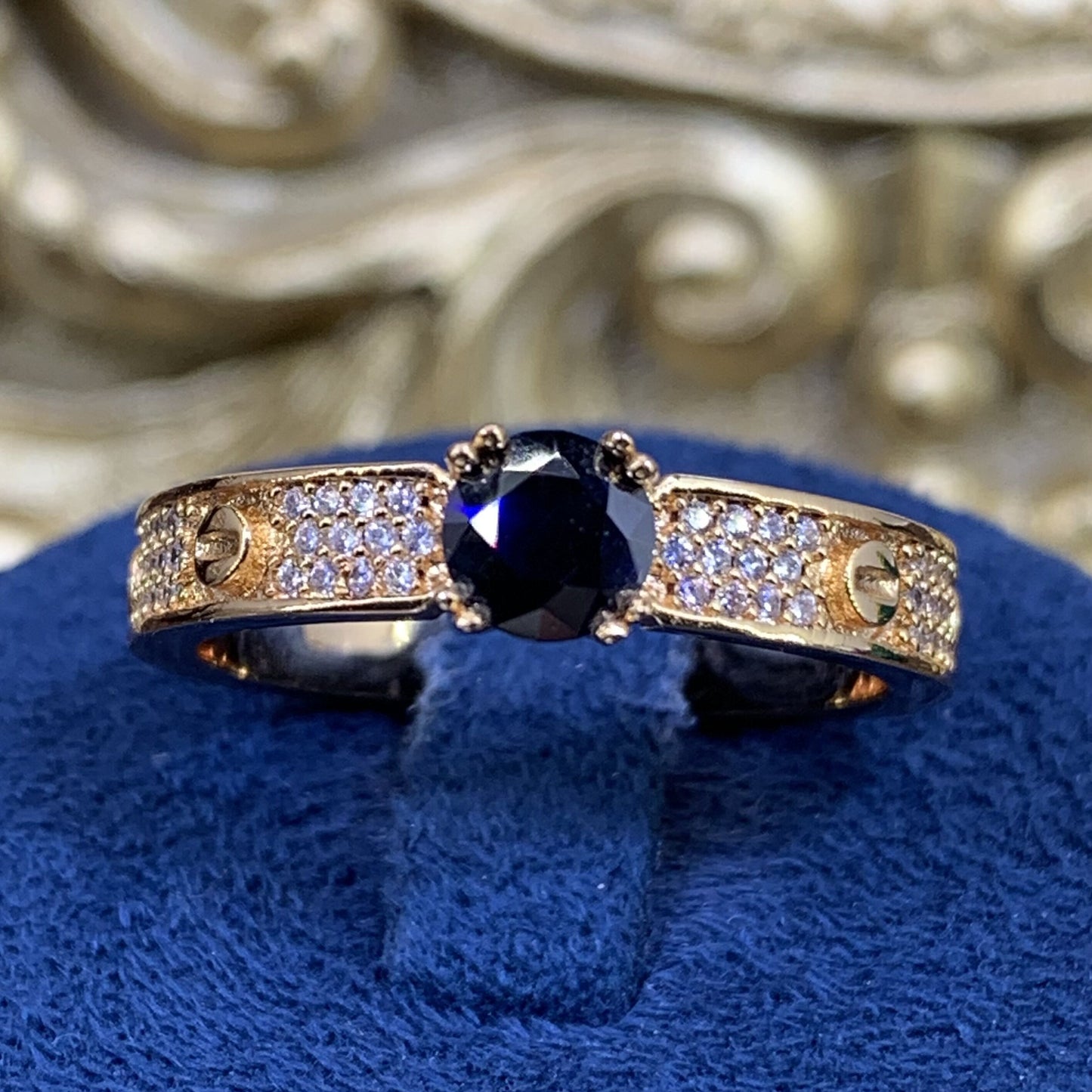 (Carys) 0.5CT moissanite rose gold 18K plated ring