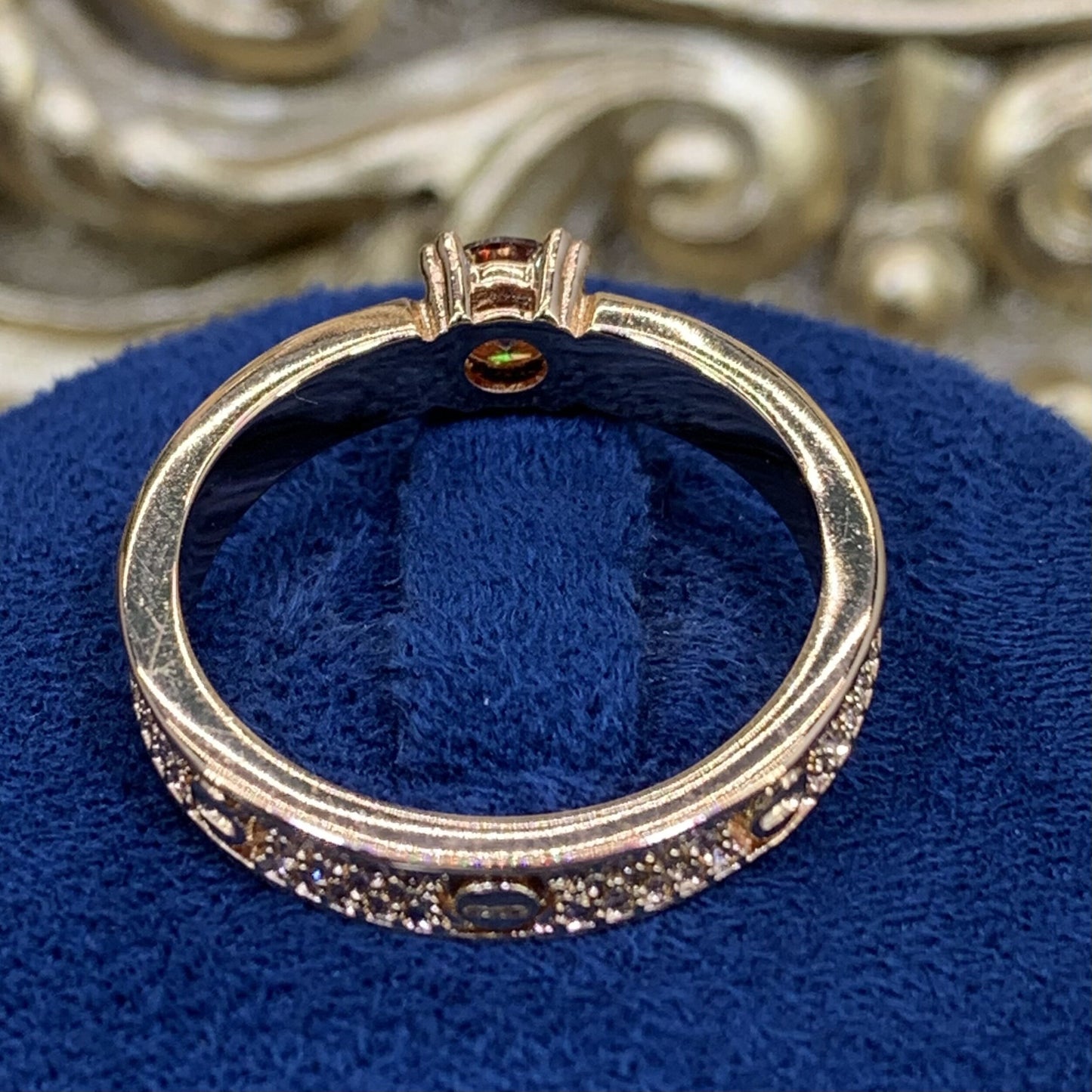 (Carys) 0.5CT moissanite rose gold 18K plated ring