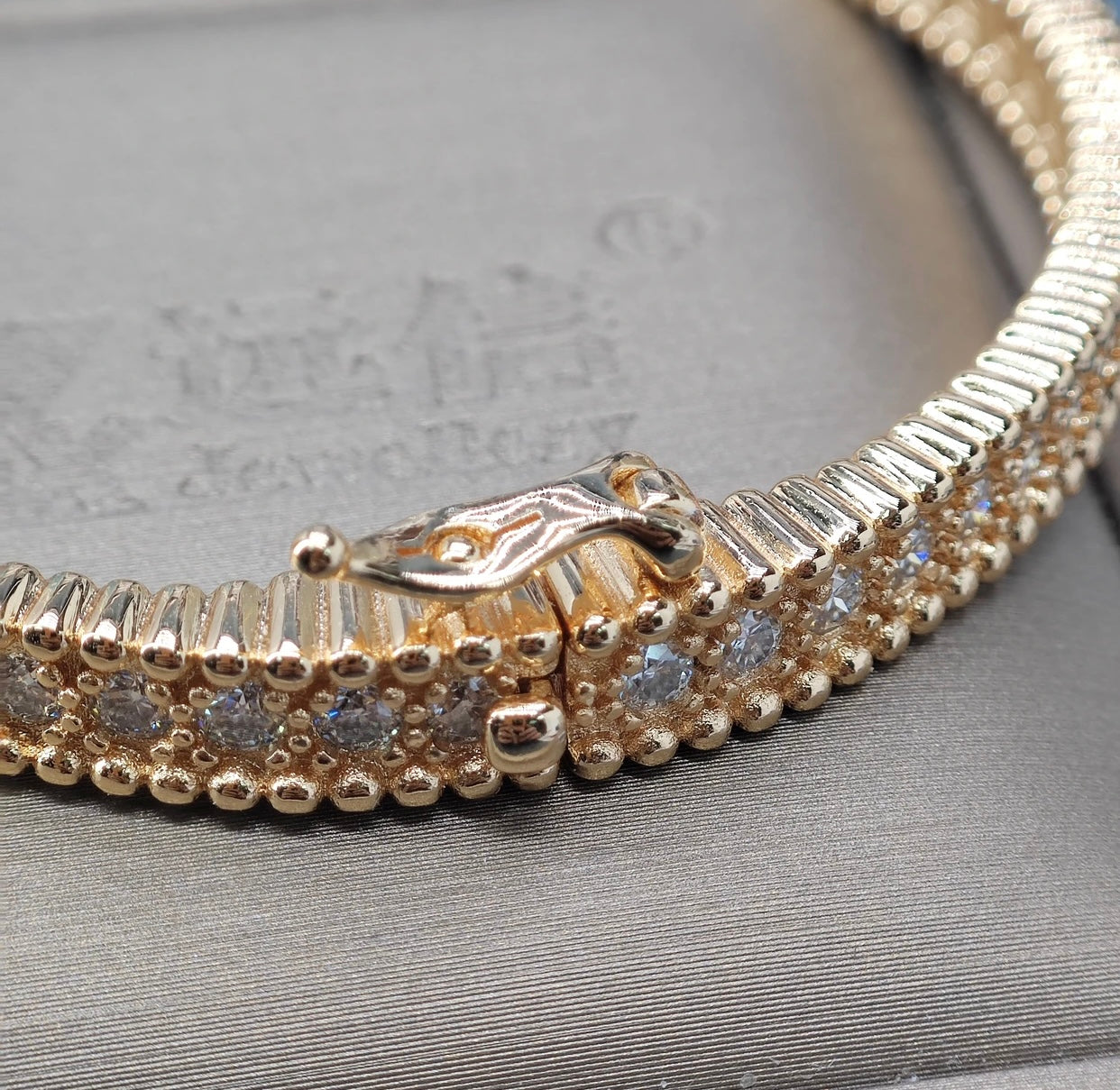 moissanite bracelet 18k gold plated
