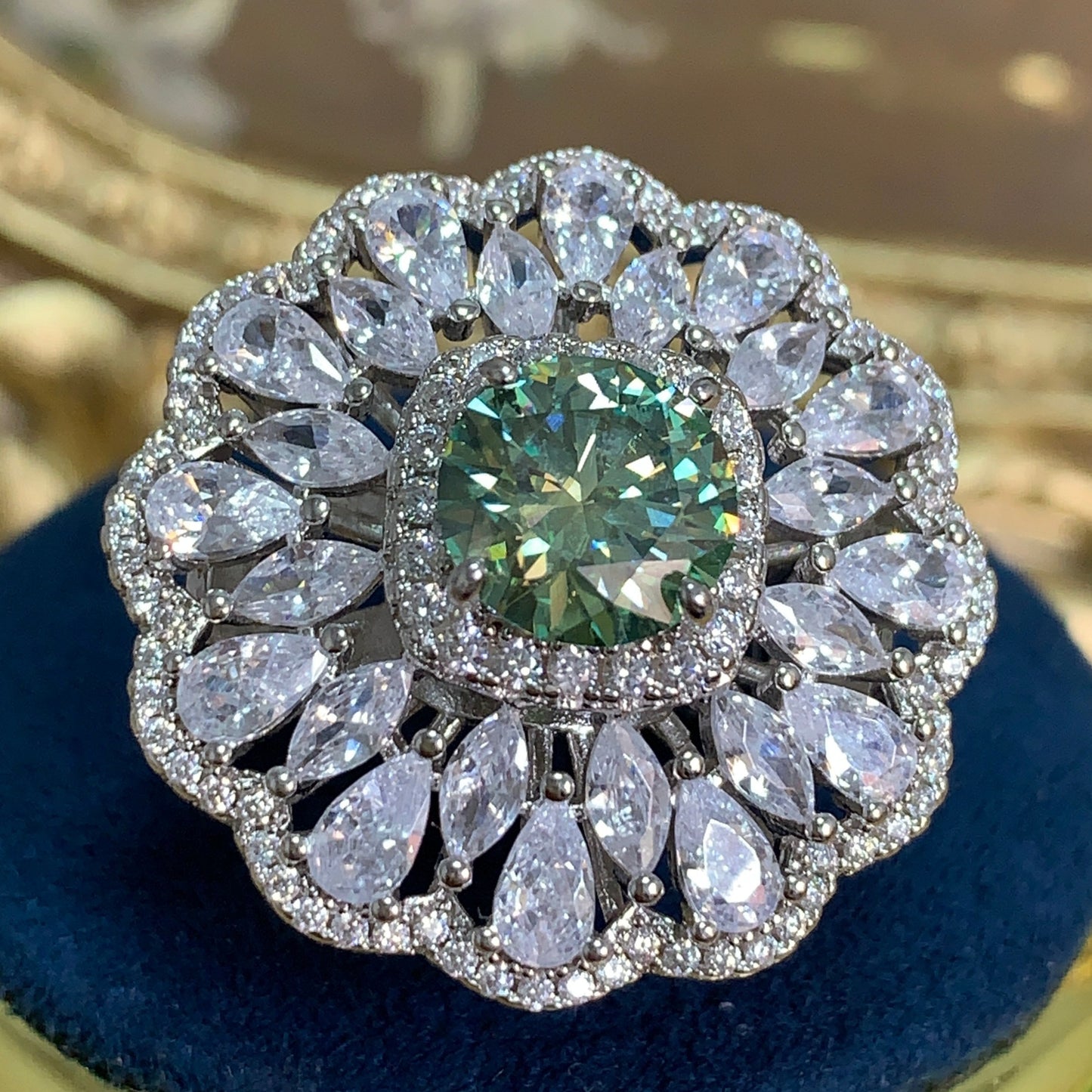 (Madeline)「Buy 1 get 1 Necklace and 1 ring for free」3CT Moissanite 925 Sterling Silver Ring