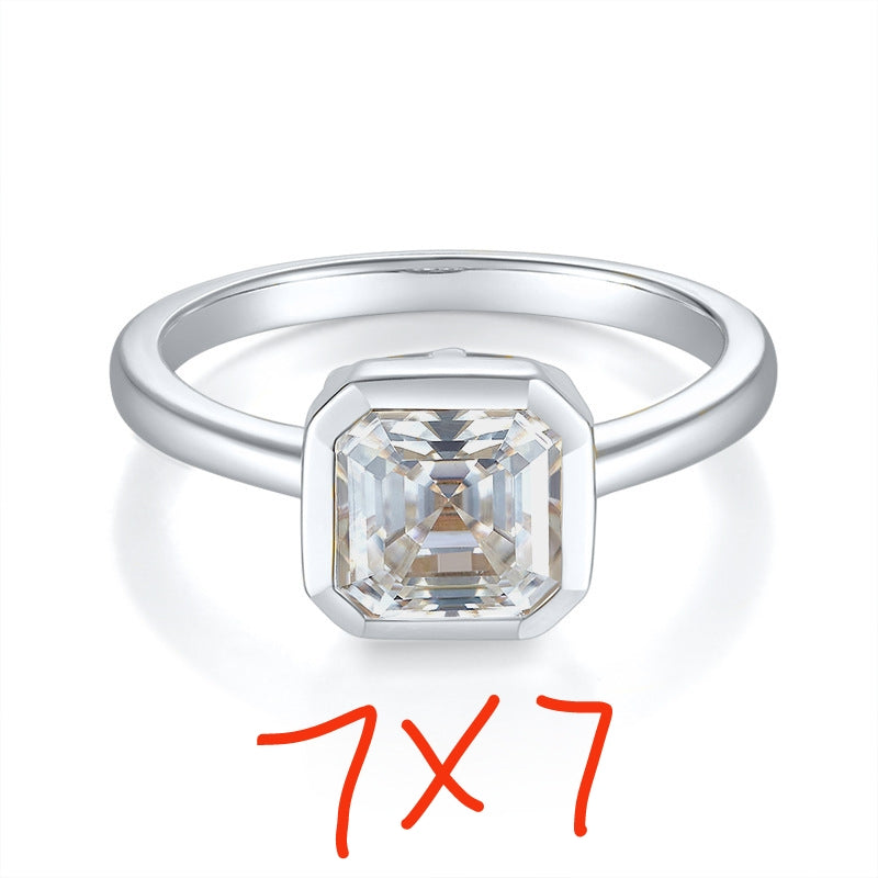 Custom 3-carat Asche ring - Custom blue-green rough stone