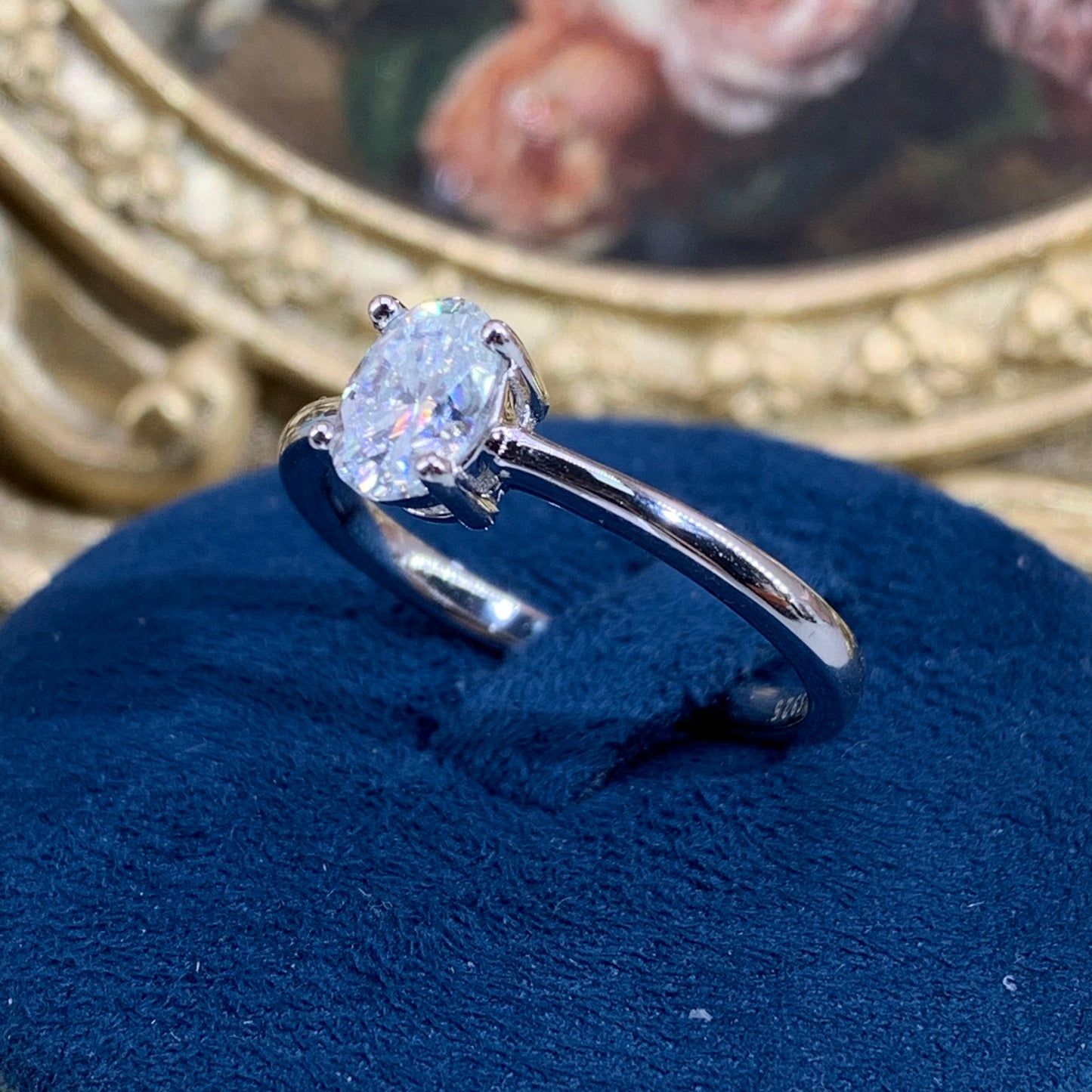 (Milly)「Buy 1 get 1 band ring Or necklece for free」1-3CT Moissanite 925 Sterling Silver Ring