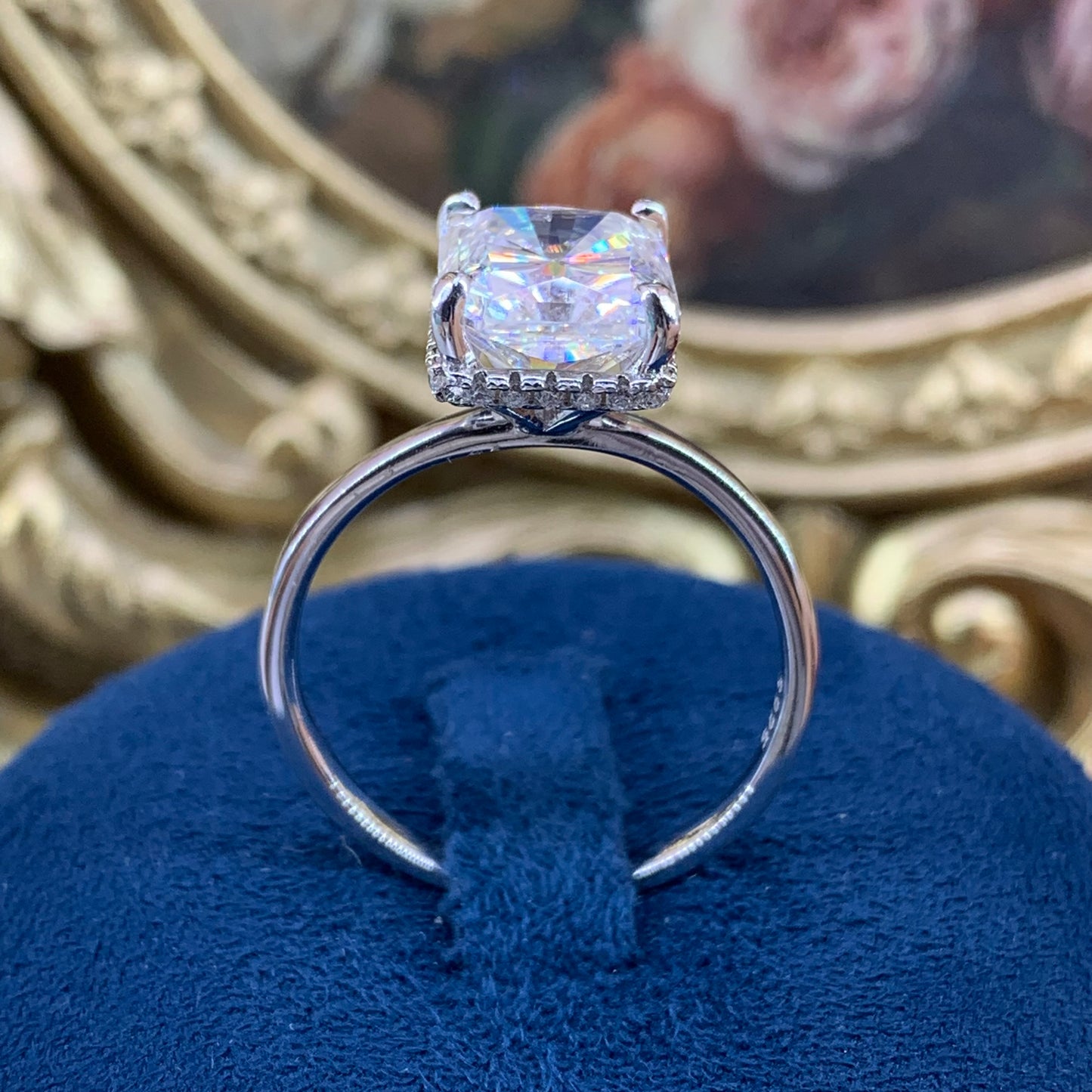 (Luna)「Buy 1 get 2 band ring or necklace for free」 4CT Moissanite 925 Sterling Silver Ring