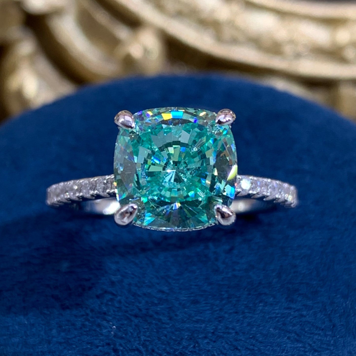 (Lana) 「Buy 1 get 1 band ring for free」3.5CT Artificial Gemstone S925 Ring