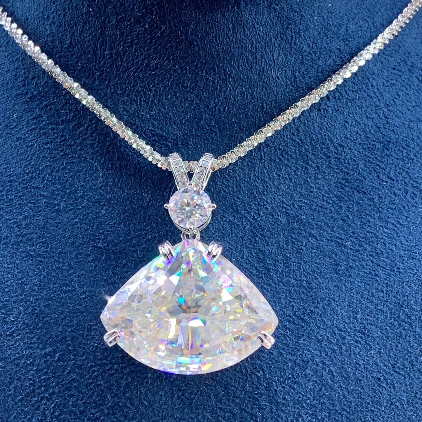 「Buy 1 get 1 ring 1 earrings and 1 necklace for free」36CT Moissanite 925 Sterling Silver necklace