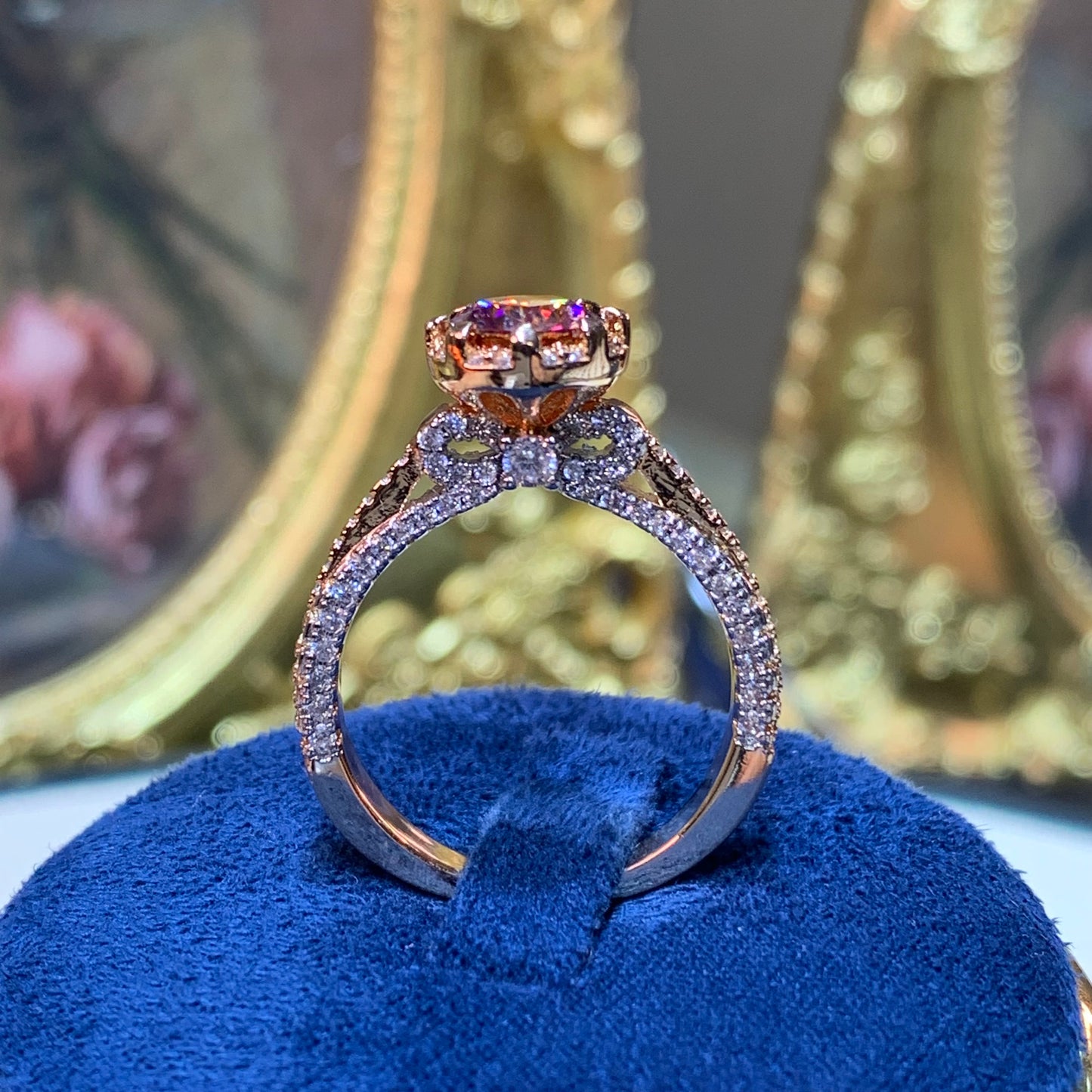 (BOWKNOT)1CT Moissanite ring