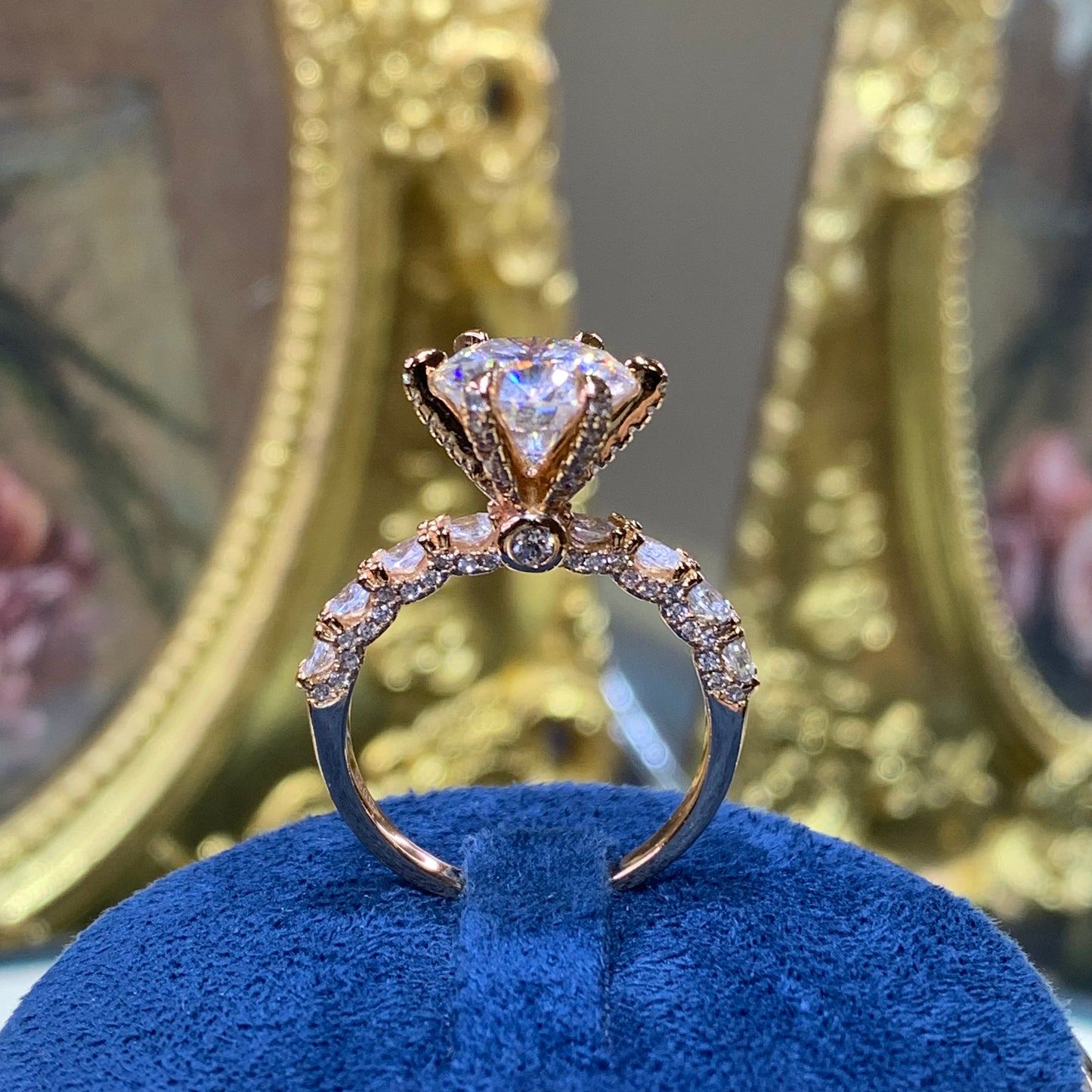 (BLOSSOM) 3 CT Moissanite 925 Sterling Silver ring