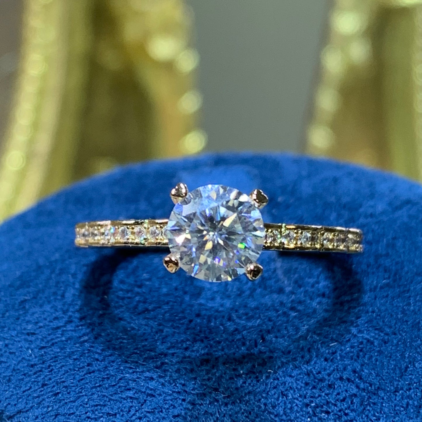 (PRINCESS) 「Buy 1 get 1 band ring for free」1CT Moissanite ring