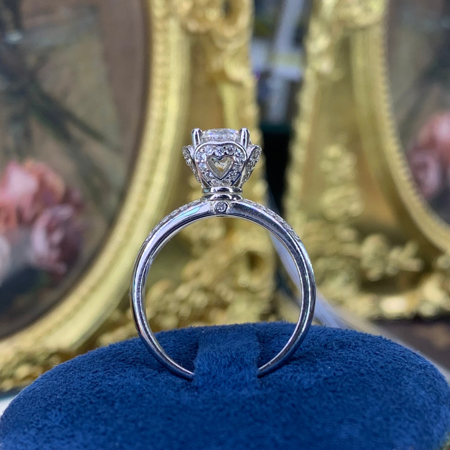 (BOUQUET)「Buy 1 get 1 band ring for free」 1CT Moissanite 925 Sterling Silver Ring