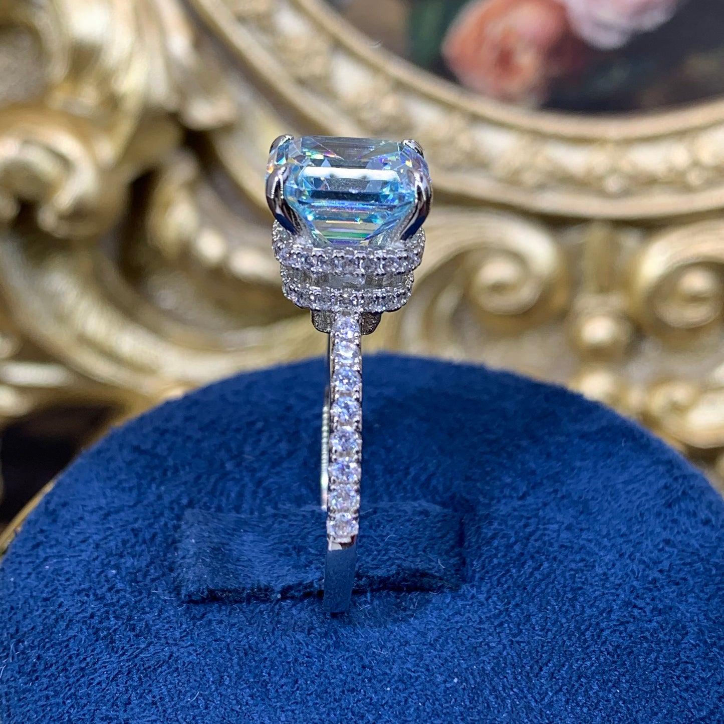 (Lana) 「Buy 1 get 1 band ring for free」3.5CT Artificial Gemstone S925 Ring