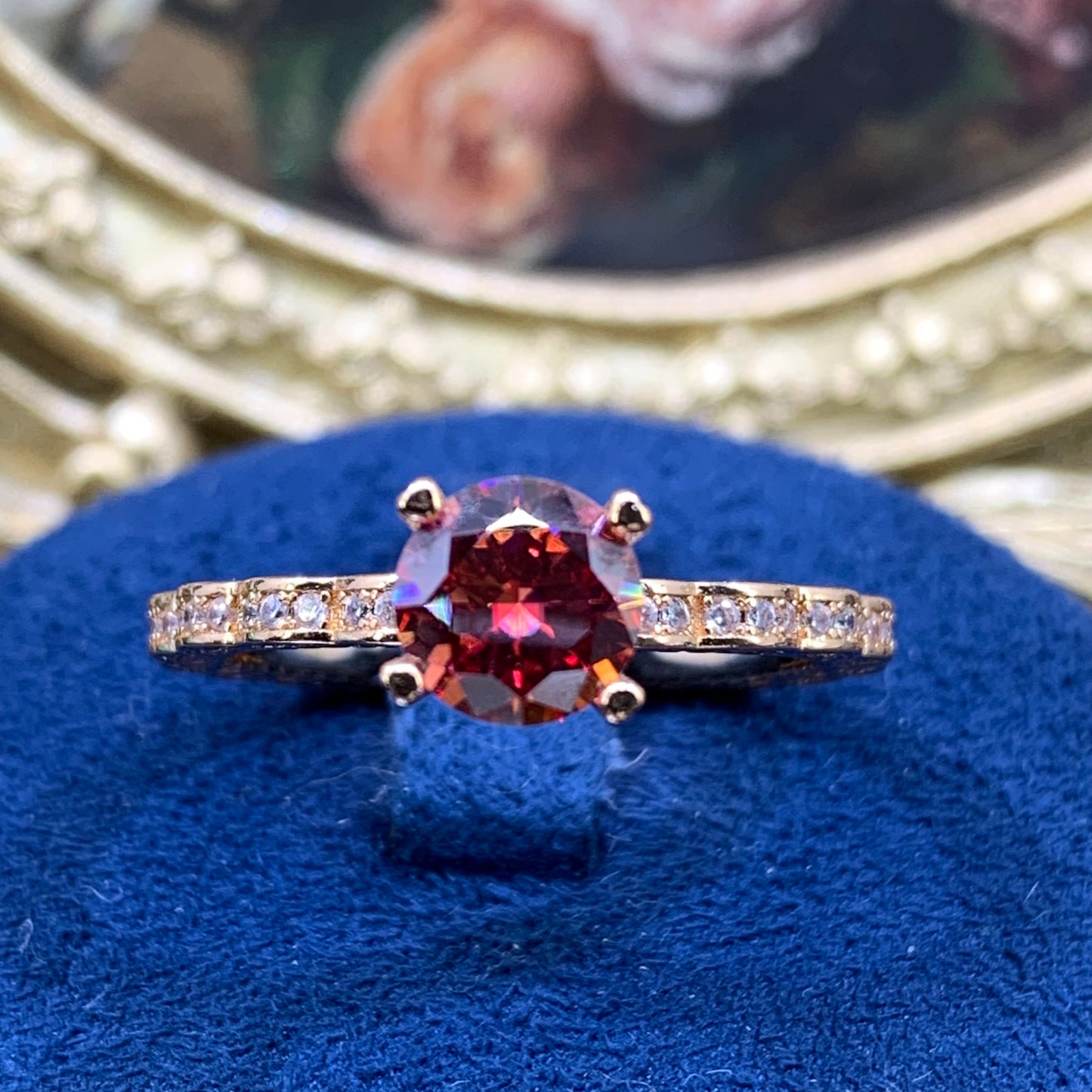 (PRINCESS) 「Buy 1 get 1 band ring for free」1CT Moissanite ring