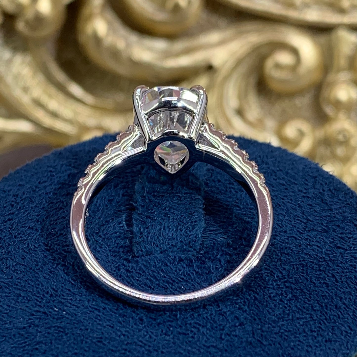 (Beauty) 「Buy 1 get 1 band ring for free」3CT Cube zircon gemstone 925 Sterling Silver ring