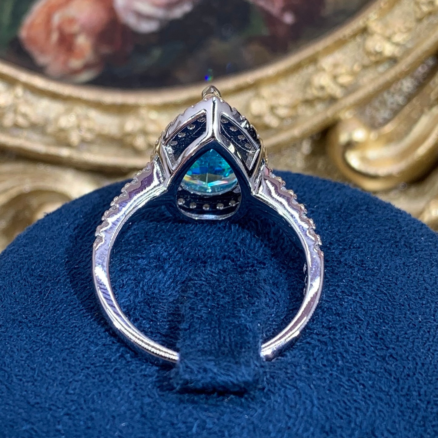 (Serinity)「Buy 1 get 1 band ring  for free」 4CT Artificial Gemstone 925 Sterling Silver Ring