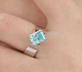 「Buy 1 get 1 band ring for free」 925 silver 3CT Moissanite gemstone ring