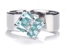 「Buy 1 get 1 band ring for free」 925 silver 3CT Moissanite gemstone ring