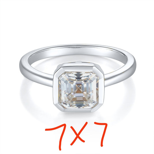 Custom 3-carat Asche ring - Custom blue-green rough stone