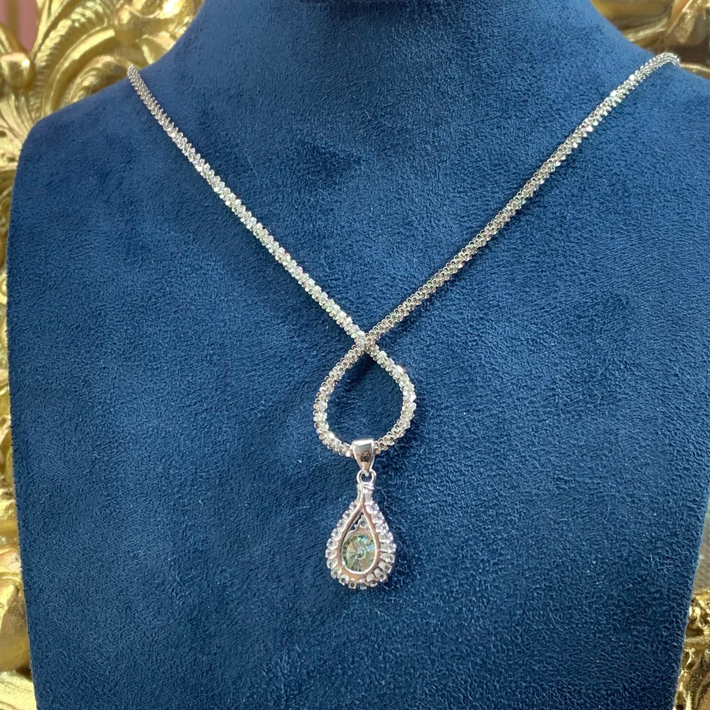 1CT 925 sterling silver moissanite necklace