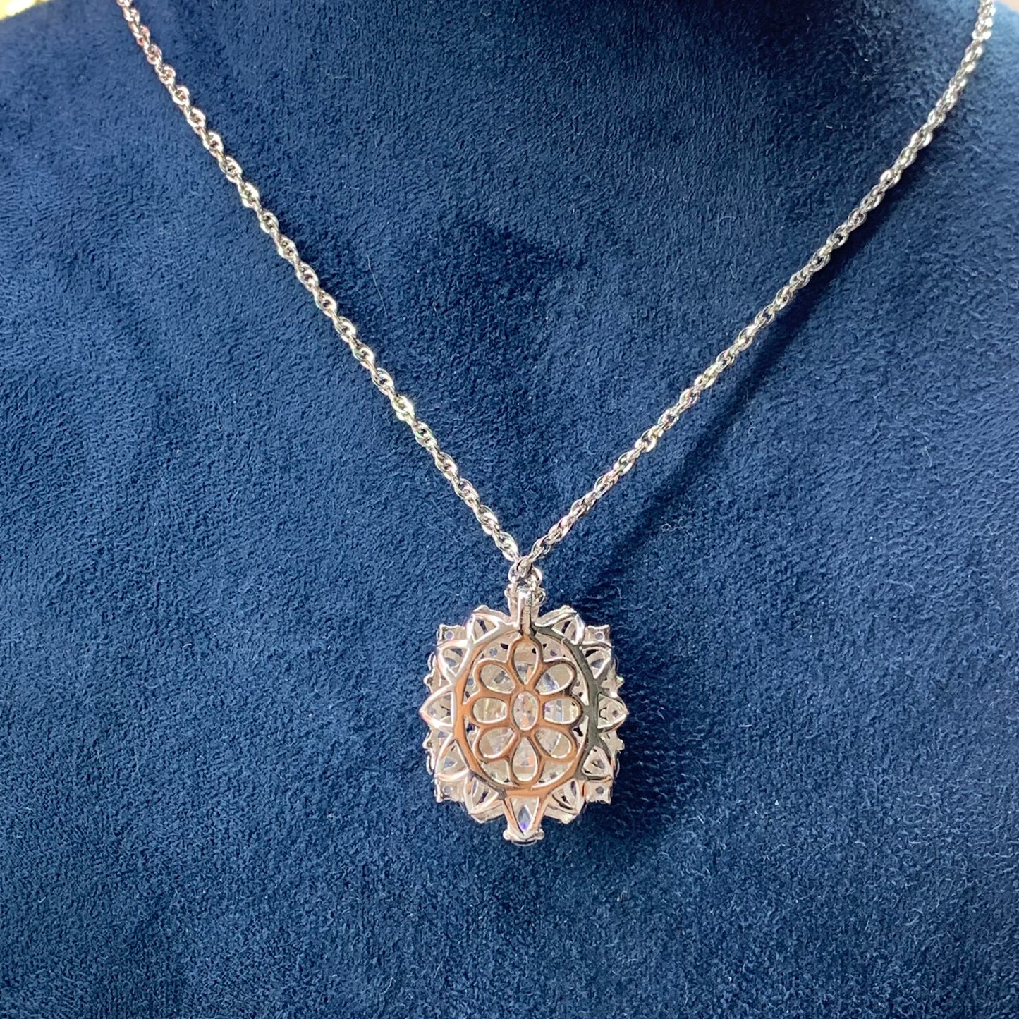 3CT Moissanite 925 sterling silver necklace